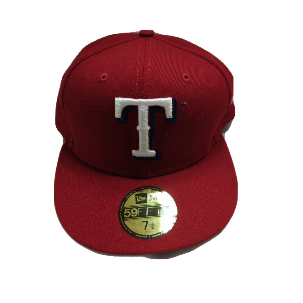 TEXAS RANGERS New Era 59FIFTY Fitted Hat 7 1/2 Official On Field Cap